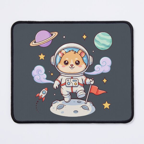 Item preview, Hamster - Cute Hamster Astronaut on the Moon designed and sold by ArcticFoxStudio.