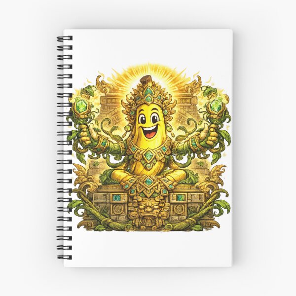 Item preview, Golden Banana God Mayan Temple Funny Fantasy Fruit Deity Design designed and sold by irfanshikh.
