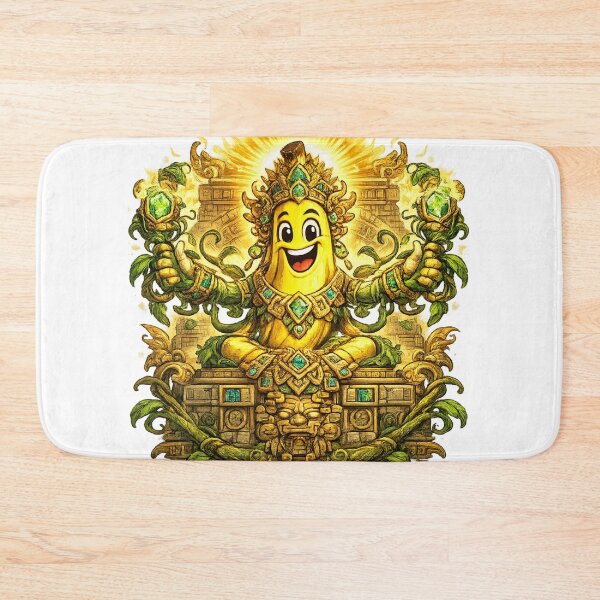 Item preview, Golden Banana God Mayan Temple Funny Fantasy Fruit Deity Design designed and sold by irfanshikh.