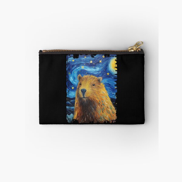 Item preview, Funny Capybara Starry Night Illustration Mom Dad Kids designed and sold by rafaeltto.