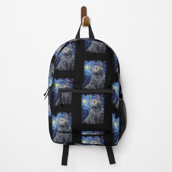 Item preview, Funny Chartreux Cat Starry Night Illustration Mom Dad Kids designed and sold by rafaeltto.