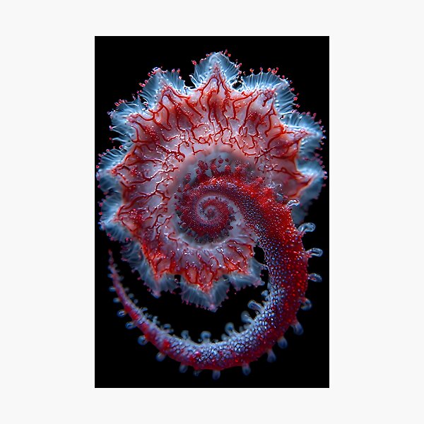 Item preview, Crimson Abyssal Nautilus - Fantasy Creature Art - 8K designed and sold by Vhelir-Art.