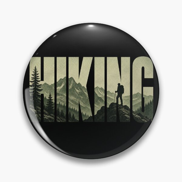 Item preview, HIKING – Negative Space Vintage Photorealistic Design designed and sold by Jandedan.