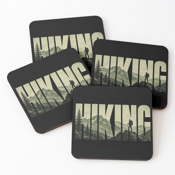 Item preview, HIKING – Negative Space Vintage Photorealistic Design designed and sold by Jandedan.