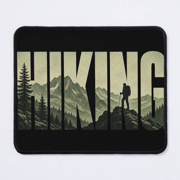 Item preview, HIKING – Negative Space Vintage Photorealistic Design designed and sold by Jandedan.