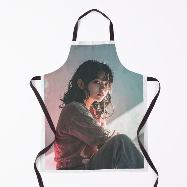 Item preview, Cinematic Japanese Girl Portrait Neon Lighting designed and sold by BetweenForms.