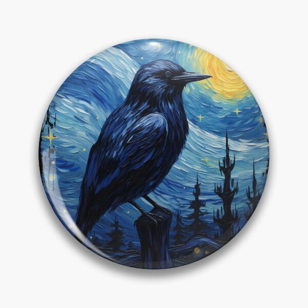Item preview, Funny Crow Starry Night Illustration Mom Dad Kids designed and sold by rafaeltto.