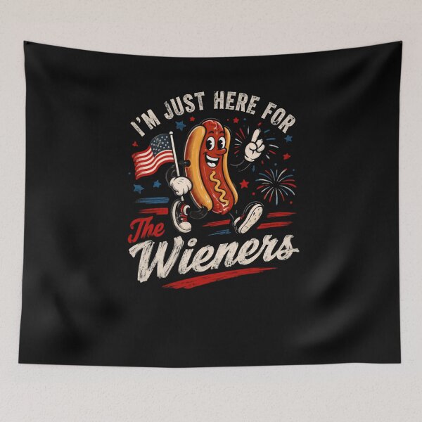 Item preview, I'm Just Here For The Wieners Funny Hot Dog Lover Fourth Of July Grilling designed and sold by HumansStuck12.