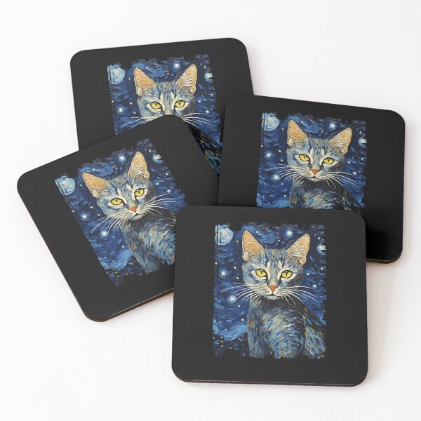 Item preview, Funny Egyptian Mau Cat Starry Night Illustration Mom Dad Kids designed and sold by rafaeltto.