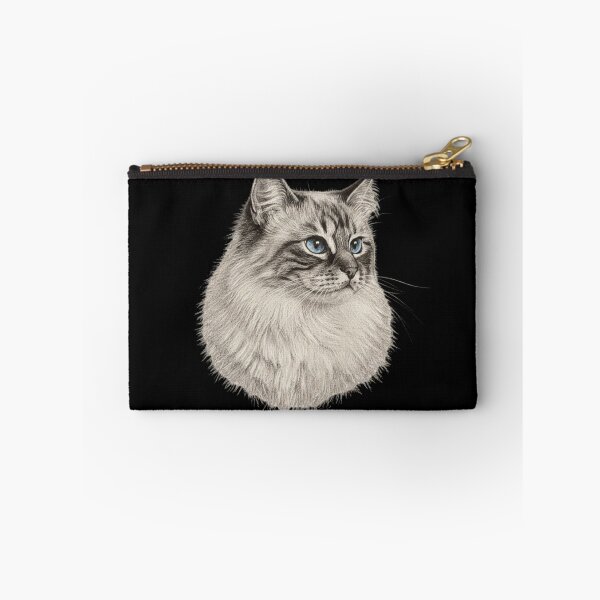 Item preview, White Chalk Birman Cat Sketch -  Feline Art designed and sold by Exquisite Design Studio „Paculówka”.