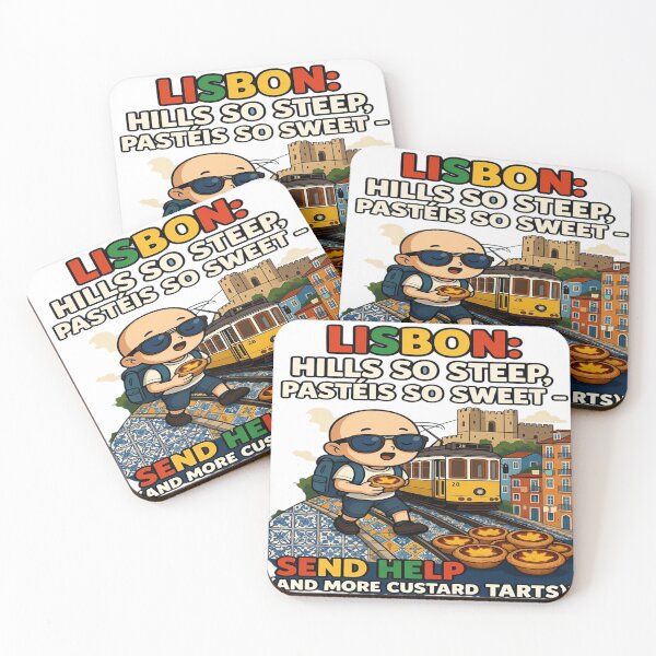 Item preview, Lisbon: Hills So Steep, Pastéis So Sweet – Send Help (and More Custard Tarts!) Funny Portugal Travel T-Shirt | Lisbon Tram Vacation Graphic Tee designed and sold by Sushikidsntoddlers.