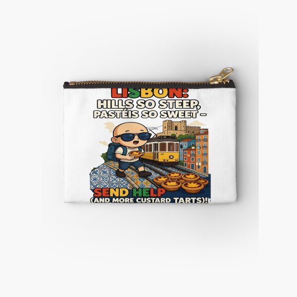 Item preview, Lisbon: Hills So Steep, Pastéis So Sweet – Send Help (and More Custard Tarts!) Funny Portugal Travel T-Shirt | Lisbon Tram Vacation Graphic Tee designed and sold by Sushikidsntoddlers.