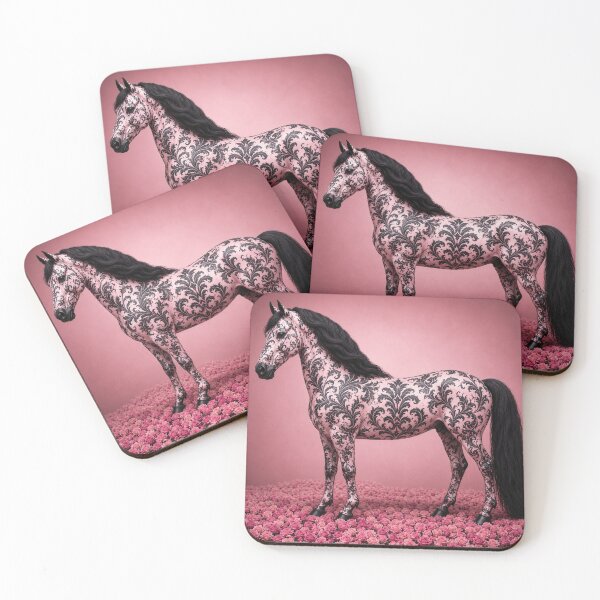 Item preview, Pink & Black Baroque Horse designed and sold by DesignsByPrnces.