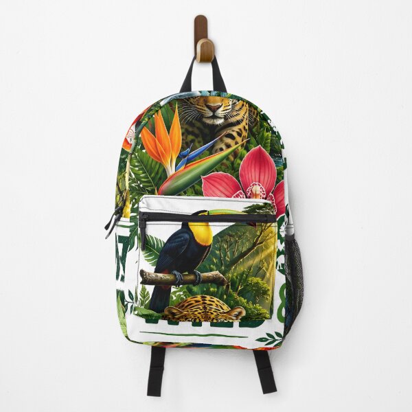 Item preview, Wild & Green Rainforest Jungle Animals Waterfall Tropical Art designed and sold by Luna-Flow.
