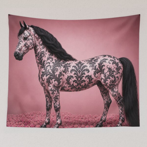 Item preview, Pink & Black Baroque Horse designed and sold by DesignsByPrnces.