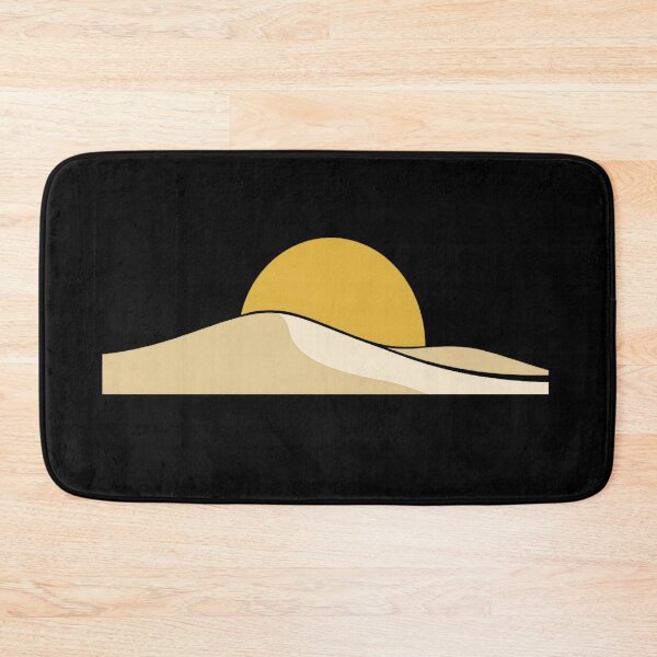 Item preview, Minimalist Desert Dunes Yellow Sun Landscape Line Art designed and sold by Inkfino.