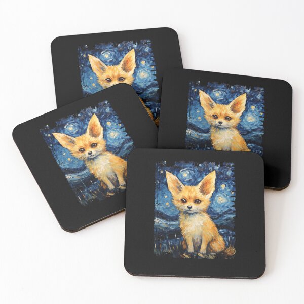 Item preview, Funny Fennec Fox Starry Night Illustration Mom Dad Kids designed and sold by rafaeltto.