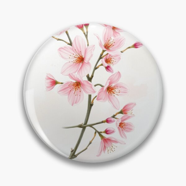 Item preview, Elegant Pink Cherry Blossom Watercolor Branch designed and sold by Vida e Arte.