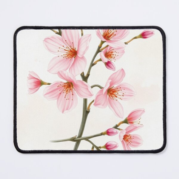 Item preview, Elegant Pink Cherry Blossom Watercolor Branch designed and sold by Vida e Arte.