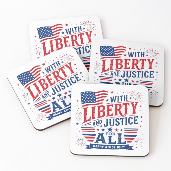 Item preview, With Liberty And Justice For All Happy 4th Of July! Independence Day American Patriot designed and sold by RetroMini2026.