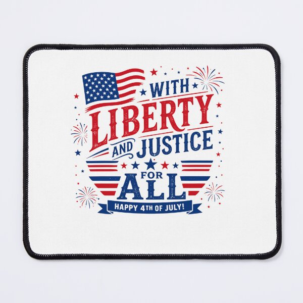 Item preview, With Liberty And Justice For All Happy 4th Of July! Independence Day American Patriot designed and sold by RetroMini2026.