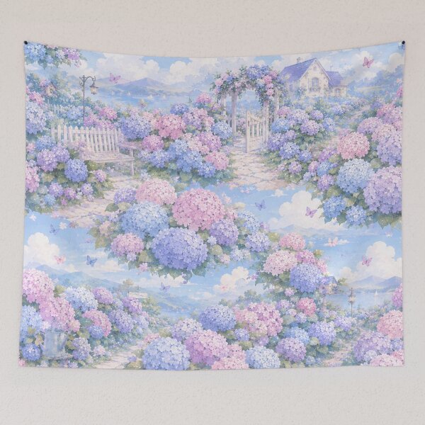 Item preview, Dreamy Hydrangea Garden Landscape designed and sold by 0606PM.