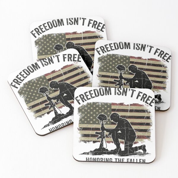Item preview, Freedom Isn’t Free – Honoring the Fallen – – Patriotic Soldier Memorial Design designed and sold by ShirtsUp-Lane.