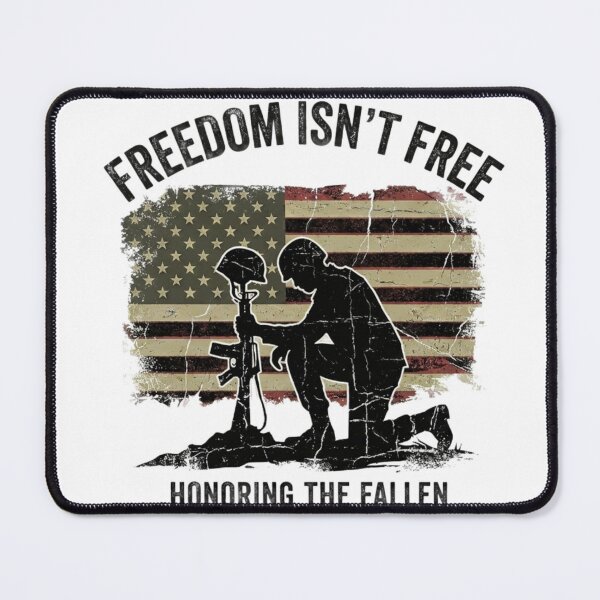 Item preview, Freedom Isn’t Free – Honoring the Fallen – – Patriotic Soldier Memorial Design designed and sold by ShirtsUp-Lane.