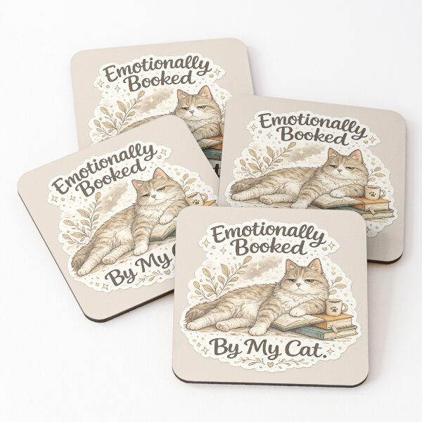 Item preview, Emotionally Booked By My Cat Funny Design designed and sold by Safe Haven Pets.