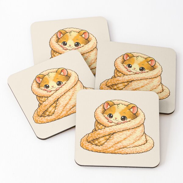 Item preview, Cozy Blanket Hamster - Cute Kawaii Hamster Wrapped in Blanket designed and sold by Pick'n Quick.