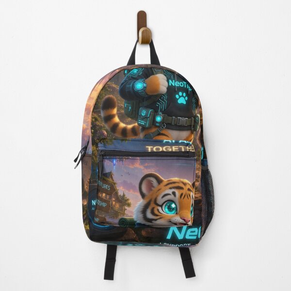 Item preview, Cyber Tiger Wolf Hiking Adventure Art — NeoTigLuna designed and sold by NeoTigLuna.