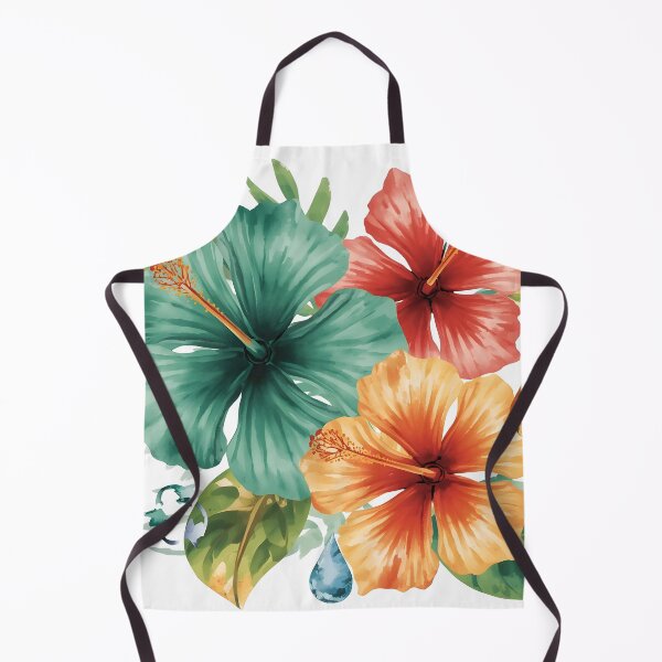 Item preview, Vibrant Tropical Hibiscus Flowers Watercolor Floral Art designed and sold by Luna-Flow.