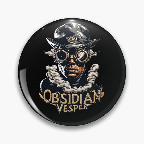 Item preview, Obsidian Vesper No Cigar - Premium Enamel Rebel Art_02 designed and sold by Shift-Bloom.