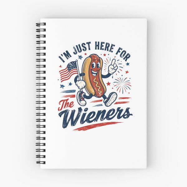 Item preview, I'm Just Here For The Wieners 4th Of July Patriot Hot Dog Grilling designed and sold by RetroMini2026.