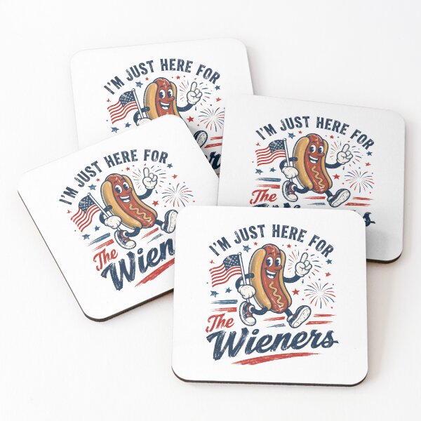 Item preview, I'm Just Here For The Wieners 4th Of July Patriot Hot Dog Grilling designed and sold by RetroMini2026.