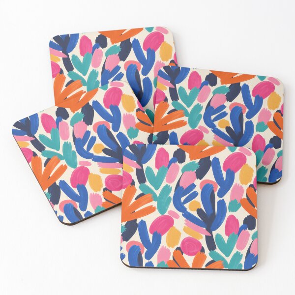 Item preview, Bold Fauvism Inspired Pattern | Vibrant Pink Blue Floral Seamless Repeat designed and sold by Midnight Veil Designs.