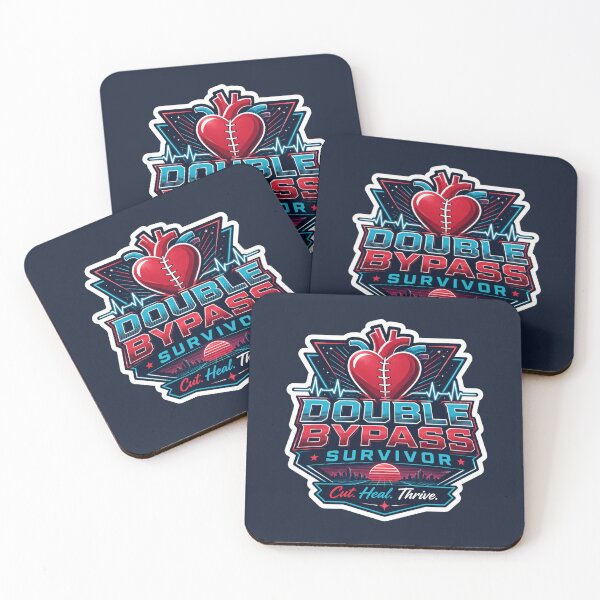 Item preview, Synthwave Double Bypass Survivor - Retro 80s Heart Emblem designed and sold by BlackSector77.