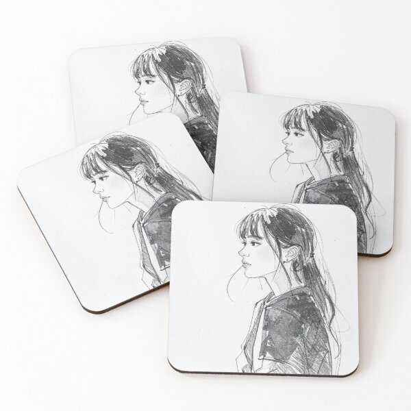 Item preview, Minimalist Anime Girl Pencil Sketch Portrait designed and sold by BetweenForms.
