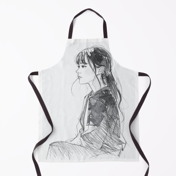 Item preview, Minimalist Anime Girl Pencil Sketch Portrait designed and sold by BetweenForms.