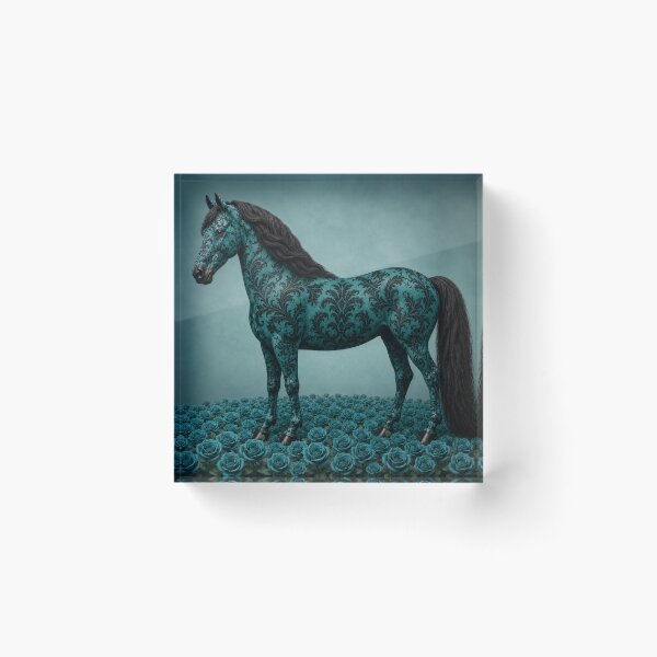 Item preview, Teal & Black Baroque Horse designed and sold by DesignsByPrnces.