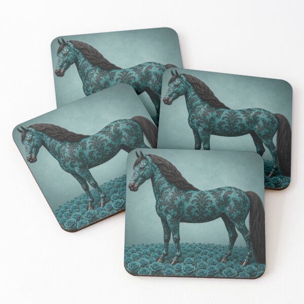 Item preview, Teal & Black Baroque Horse designed and sold by DesignsByPrnces.