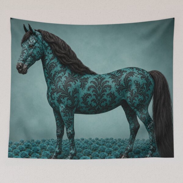 Item preview, Teal & Black Baroque Horse designed and sold by DesignsByPrnces.
