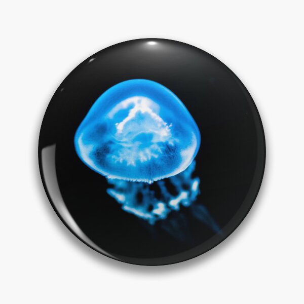 Item preview, Blue jellyfish on a black background designed and sold by XaviFotografia.