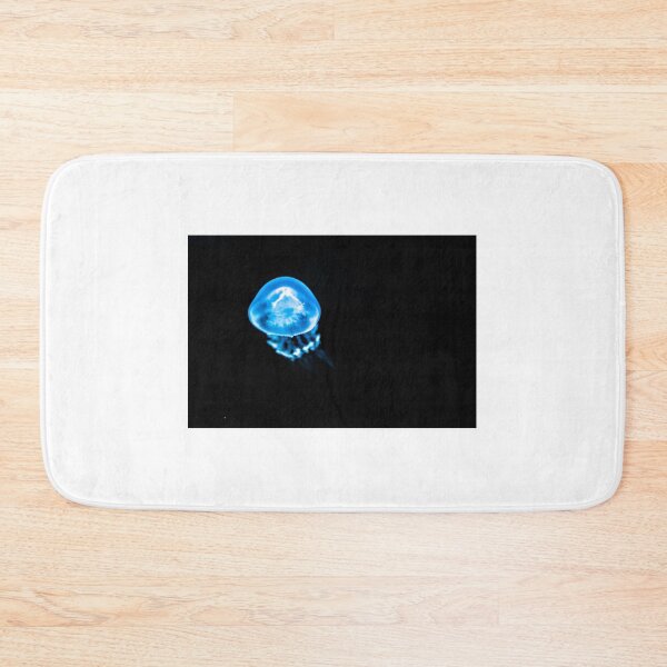 Item preview, Blue jellyfish on a black background designed and sold by XaviFotografia.