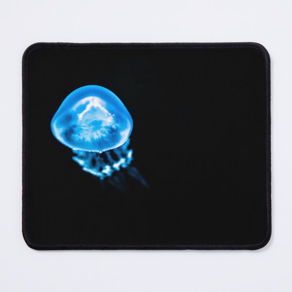 Item preview, Blue jellyfish on a black background designed and sold by XaviFotografia.