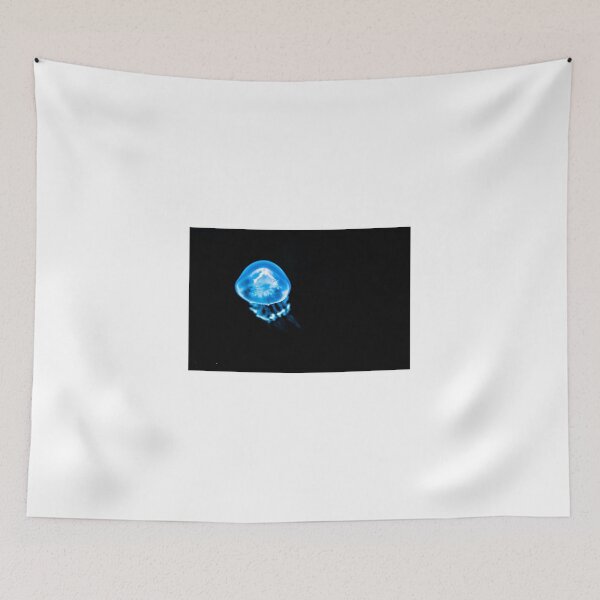 Item preview, Blue jellyfish on a black background designed and sold by XaviFotografia.