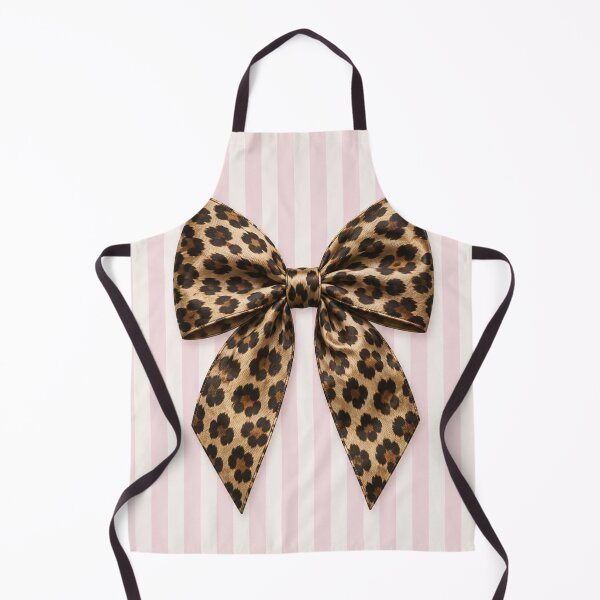 Item preview, Leopard Bow Pink Stripe Print designed and sold by Ioanna-Studio.