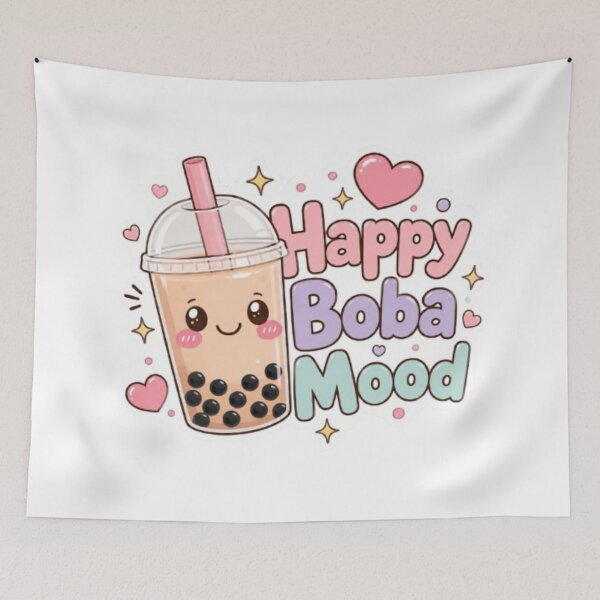 Item preview, Happy Boba Mood Kawaii Sticker designed and sold by Stylestickers55.
