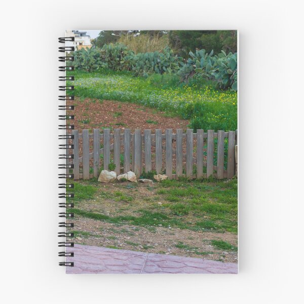 Item preview, Rustic Wooden Gate Between Stone Walls Leading To Green Field With Cactus In Rural Village designed and sold by Nmallia.