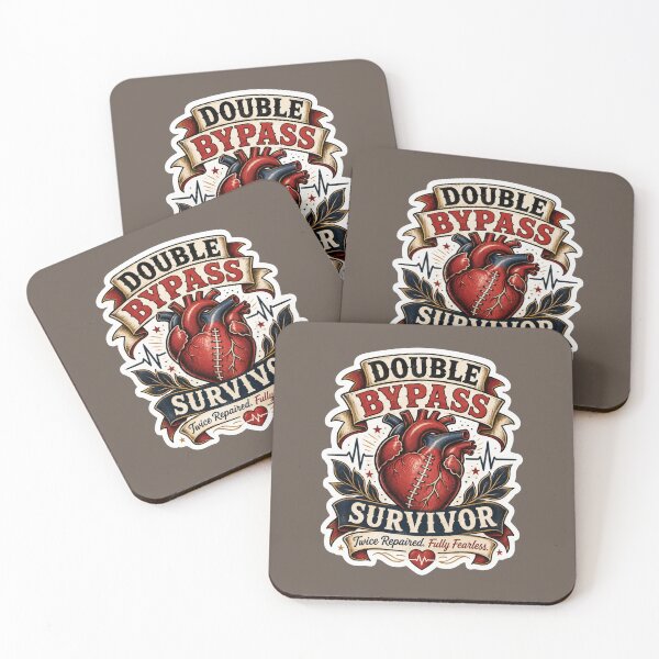 Item preview, Vintage Double Bypass Survivor Tattoo - Traditional Heart Art designed and sold by BlackSector77.